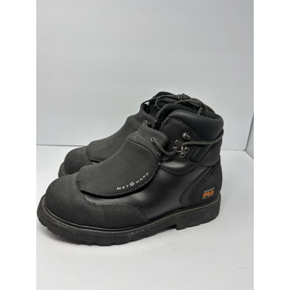Timberland Pro Work Boots Steel Toe Met Guard Mens 12M Black Leather